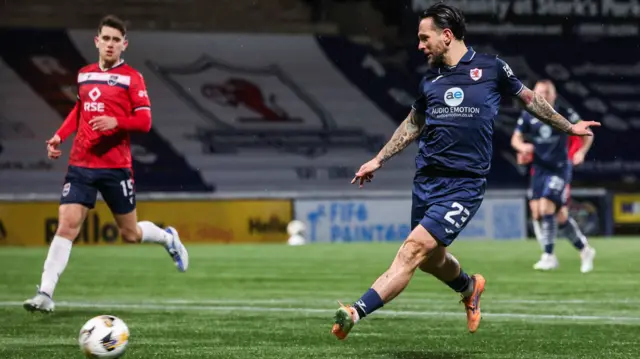 Dylan Easton scores for Raith Rovers against Ross County