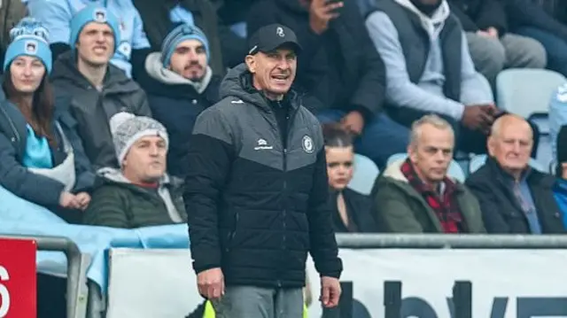 Bristol City boss Gerhard Struber on the touchline at Coventry