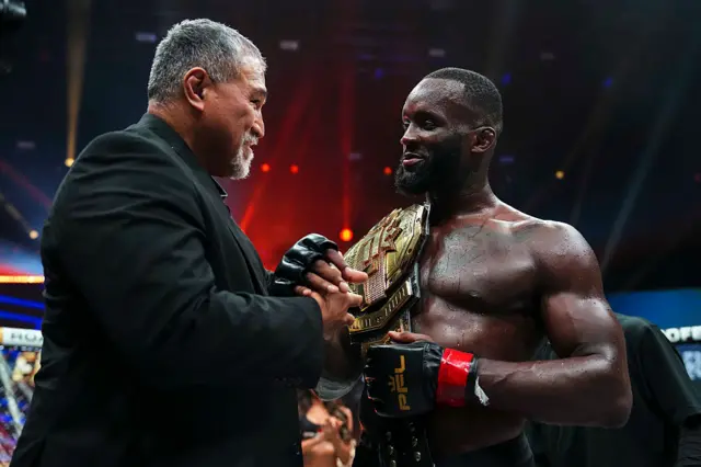Fabian Edwards after a PFL win