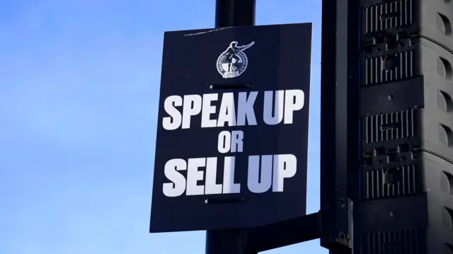 Fan protest banner at Bristol Rovers
