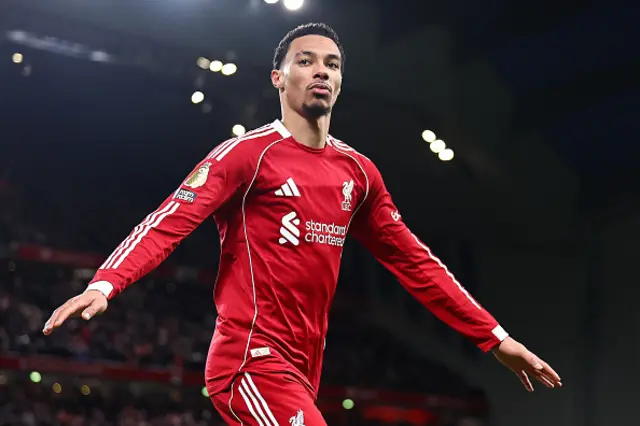 Hugo Ekitike of Liverpool celebrates