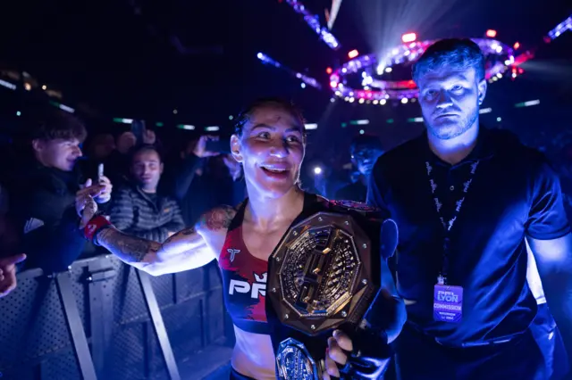 Cris Cyborg with her PFL belt