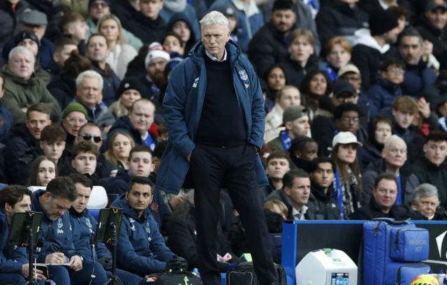 David Moyes looks on