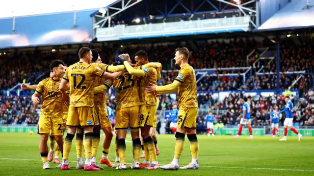 Blackburn celebrate goal