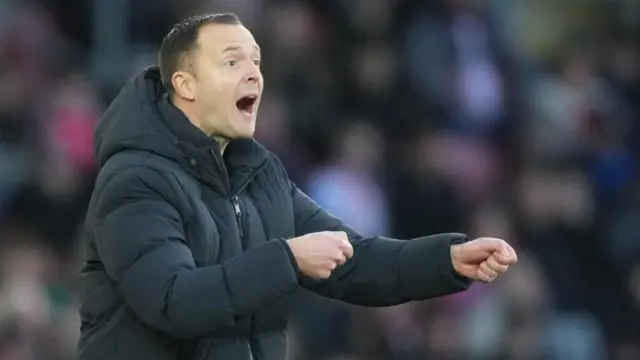 Birmingham City boss Chris Davies on the touchline