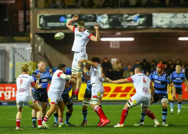 Ulster battling for the ball