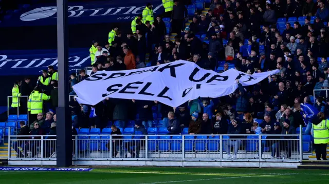 Fan protest banner at Bristol Rovers