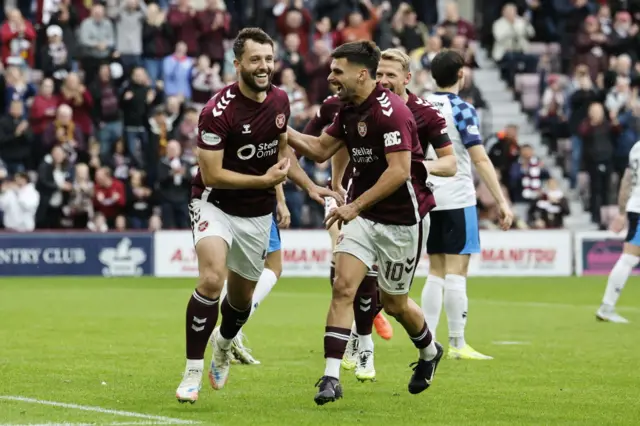 Craig Halkett was on target in the 3-0 win over Falkirk