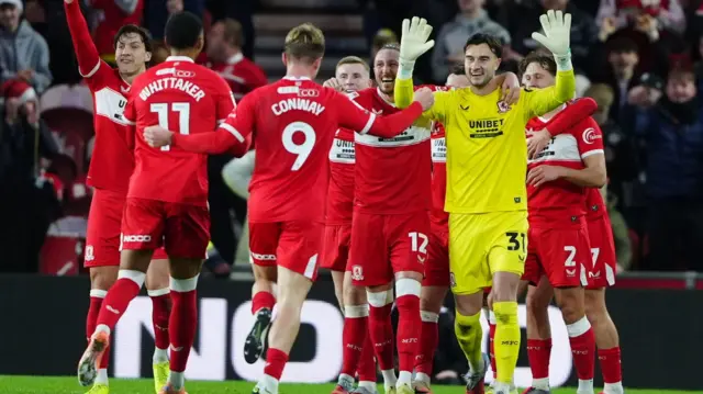 Middlesbrough celebrate scoring