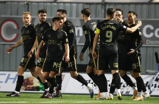 Hearts players celebrate