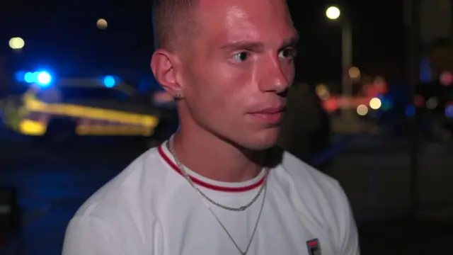 Eyewitness Fin Green speaks to the BBC's Katy Watson