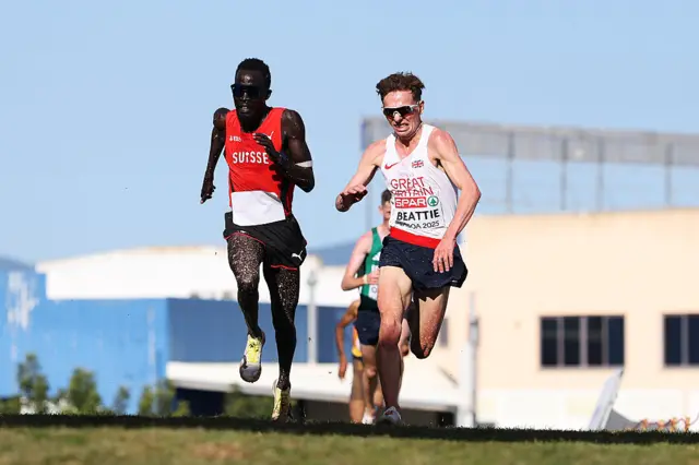 Beattie near the finish