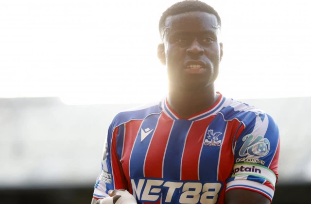 Crystal Palace's Marc Guehi looks on