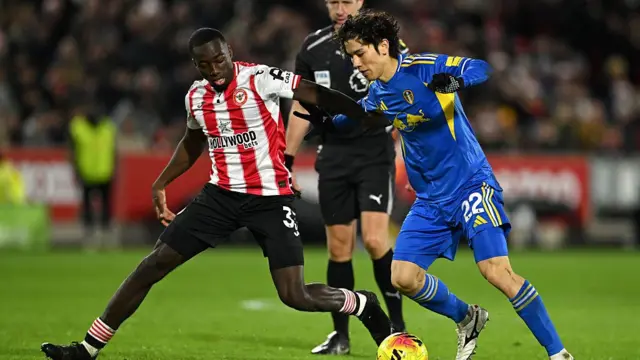 Brentford Leeds action