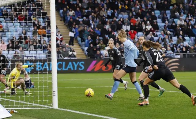 Manchester City's Vivianne Miedema scores their fourth goal