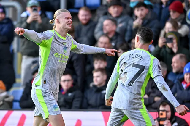 Erling Haland of Manchester City celebrates