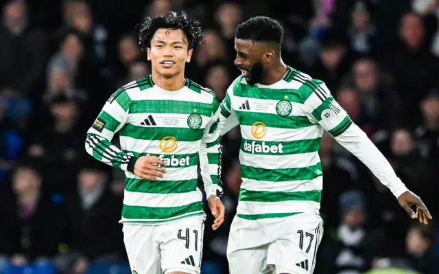 Reo Hatate and Kelechi Iheanacho