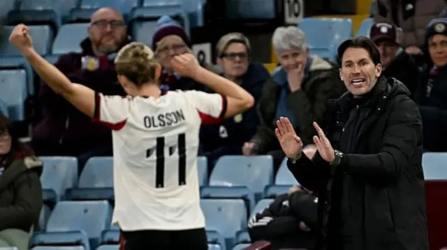 Gareth Taylor gives instructions on the sideline