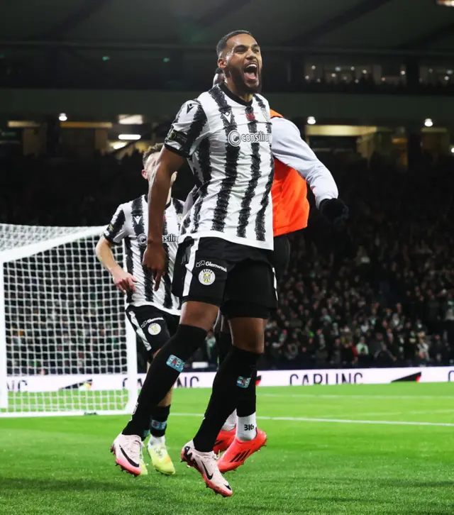 Jonah Ayunga scored twice at Hampden