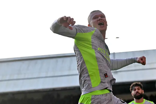 Erling Haaland celebrates