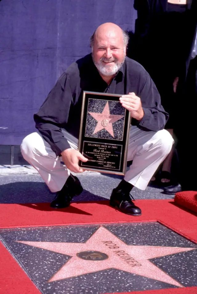 Director and actor Rob Reiner receiving his star at the Hollywood Walk of Fame