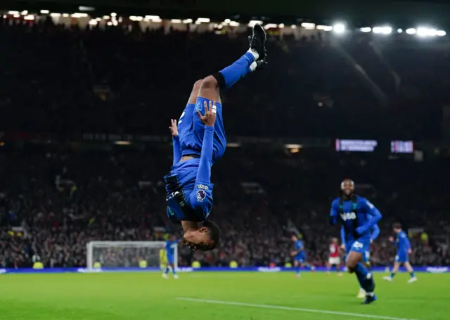 Bournemouth's Eli Junior Kroupi celebrates scoring their side's fourth goal of the gam