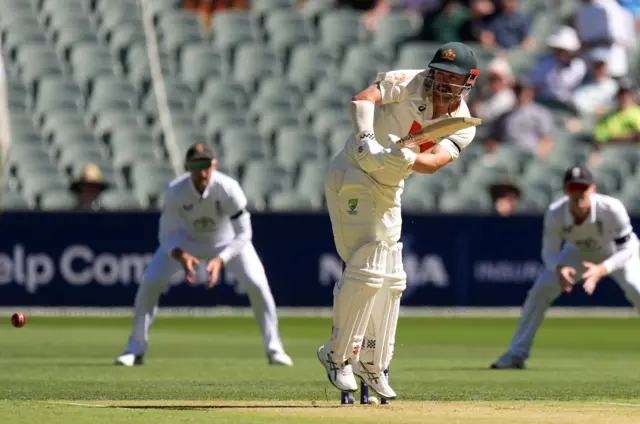 Australia's Travis Head in action