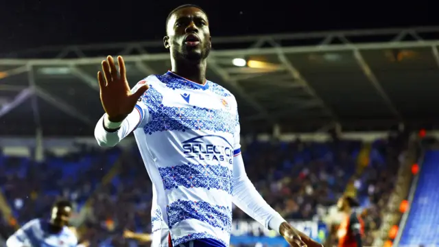 Kelvin Ehibhatiomhan celebrates his winner against Luton