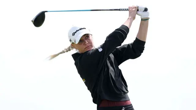 Charley Hull plays a shot