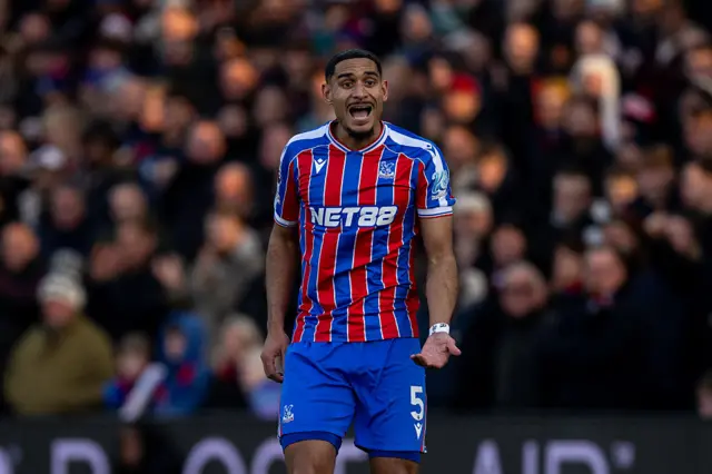 Maxence Lacroix of Crystal Palace during the Premier League match between Crystal Palace and Manchester City.
