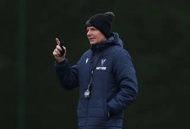 Oliver Glasner on training pitch