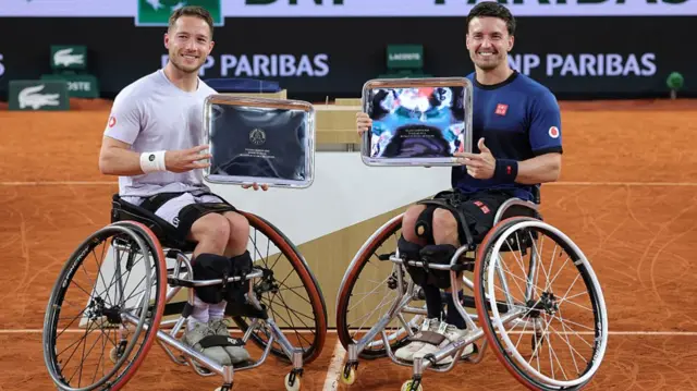 Alfie Hewett and Gordon Reid at the French Open