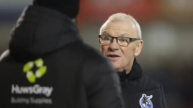 Steve Evans remonstrates with fourth official