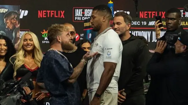 Jake Paul and Anthony Joshua face off