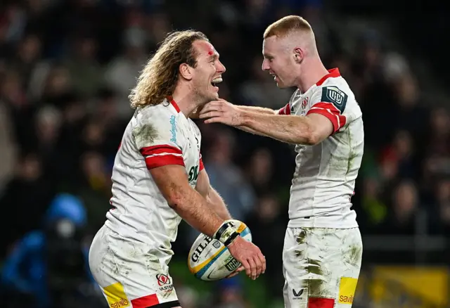 Werner Kok and Nathan Doak celebrate