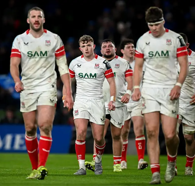 Ulster players dejected
