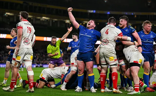 Tadhg Furlong celebrates