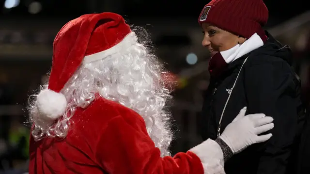 Santa with a Northampton fan