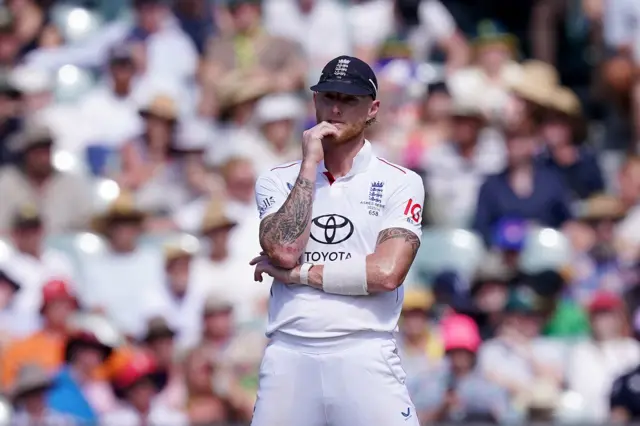 Ben Stokes looks dejected