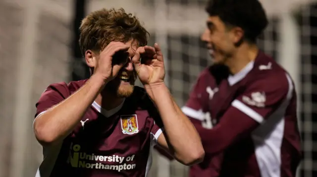Cameron McGeehan celebrates his second goal