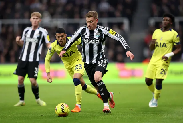 Harvey Barnes on the ball