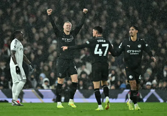 Erling Haaland celebrates