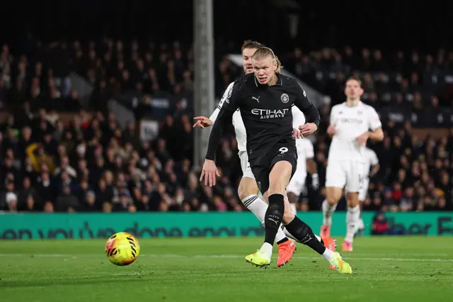 Erling Haaland shoots