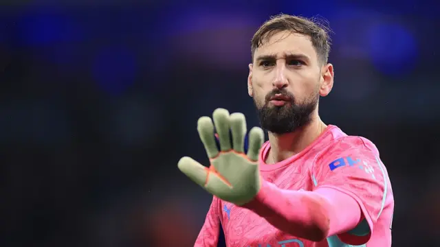 Gianluigi Donnarumma looks on