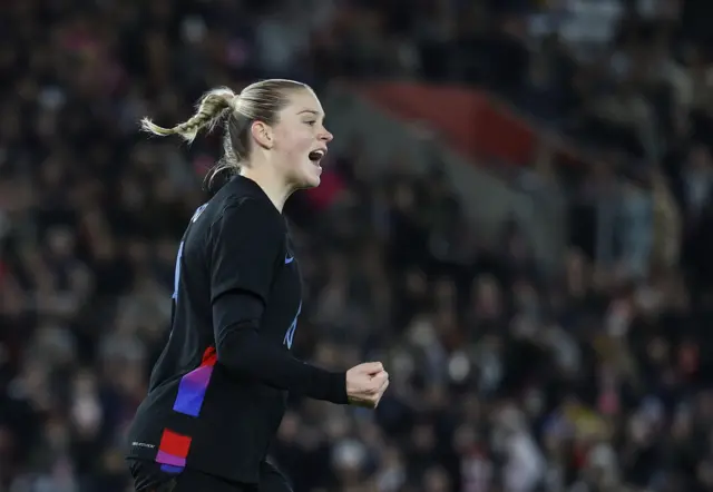 Alessia Russo celebrates.
