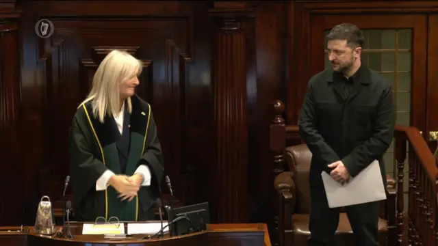 The speaker and Zelensky