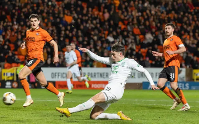 Kieron Bowie scores at Tannadice
