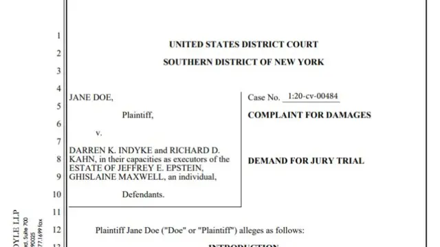 Screengrab of court document