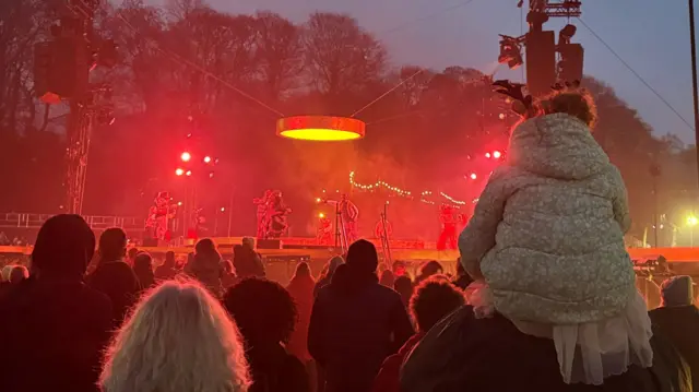 Performers on the stage