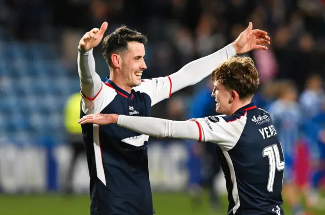 Brian Graham (left) was the match-winner for Falkirk